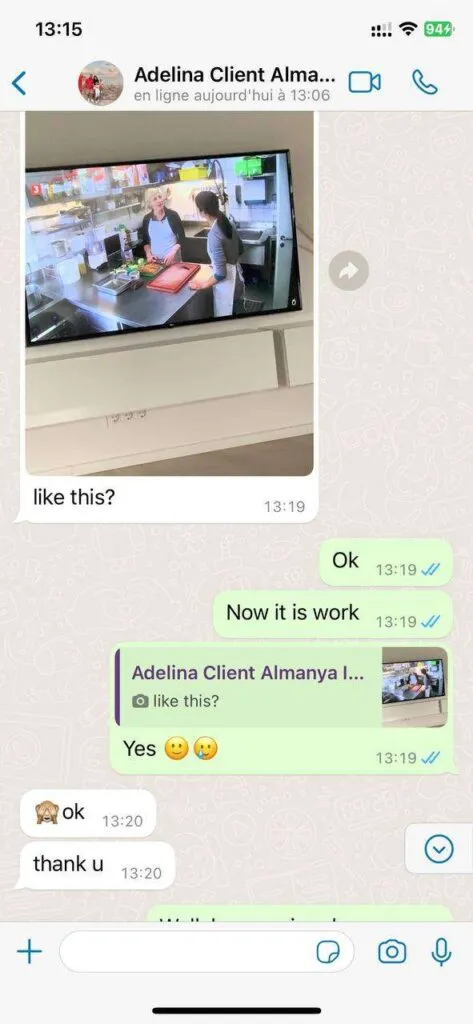 Direct WhatsApp message verifying 12 month subscription renewal with bonus month